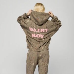 Dairy Boy Boyfriend Hoodie Pink and Camo